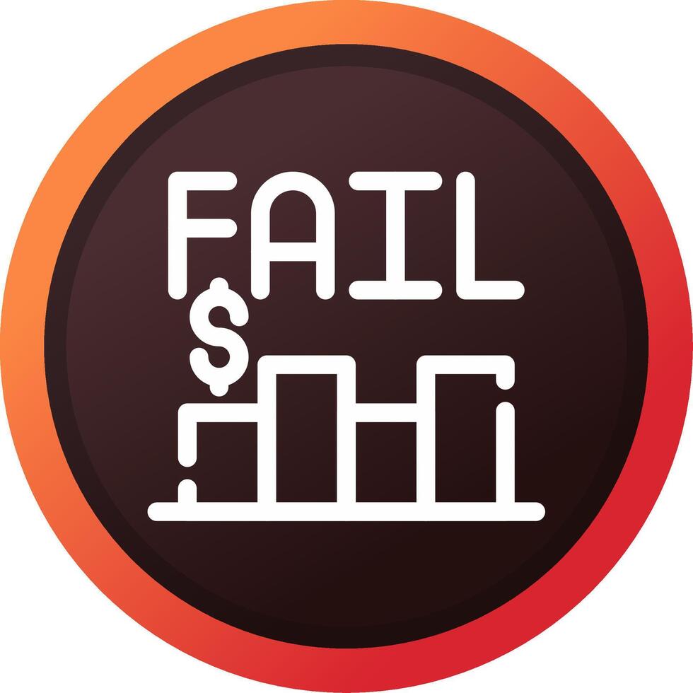 Business Fail Creative Icon Design vector
