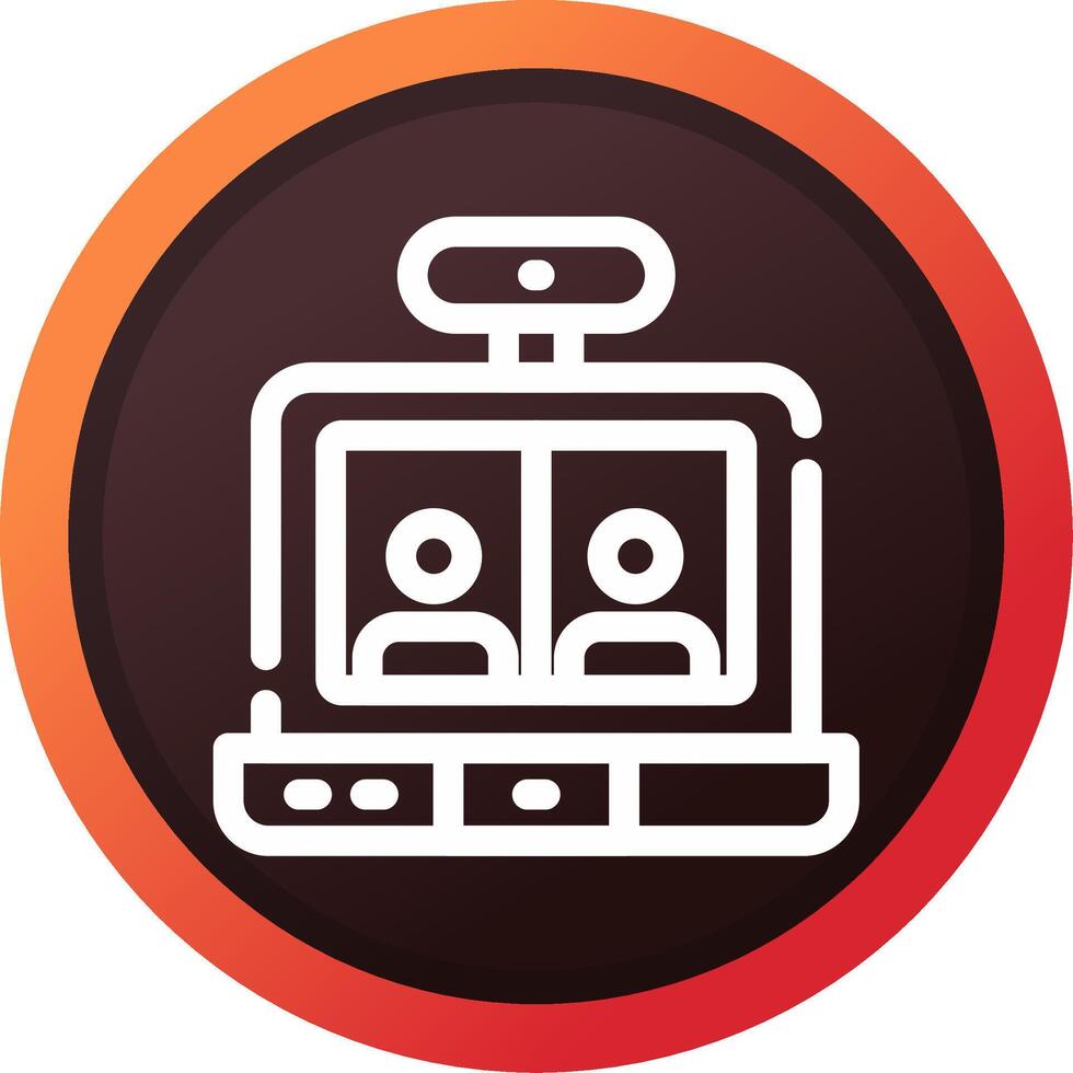 Video Conference Creative Icon Design vector