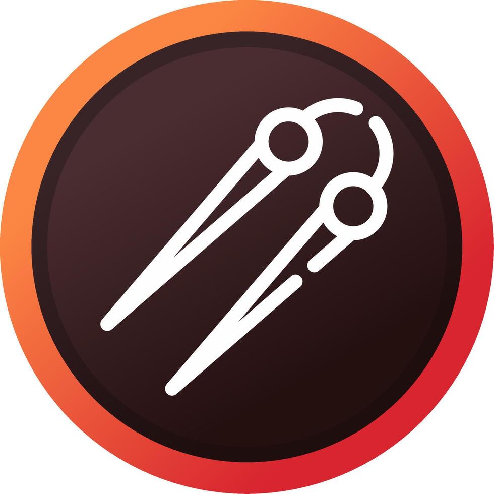 Knitting Needles Creative Icon Design vector