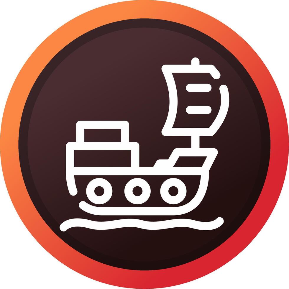 Pirate Ship Creative Icon Design vector