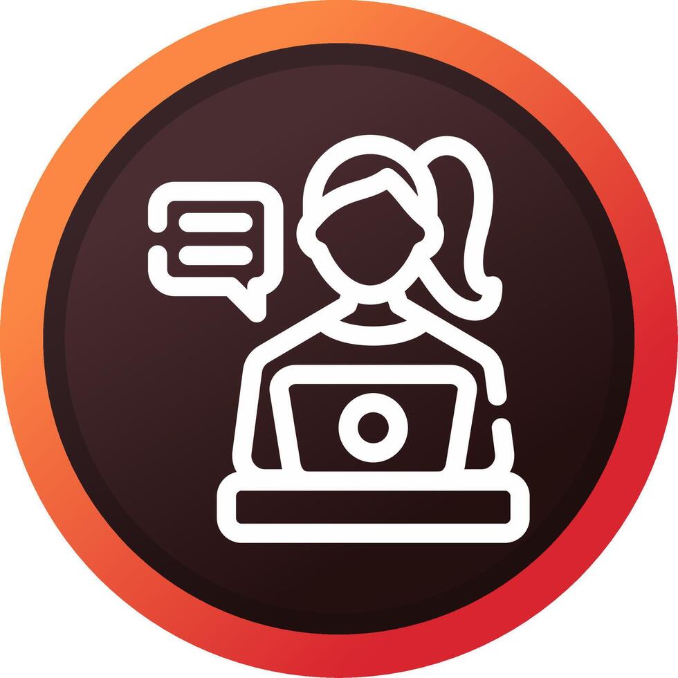 Blogger Creative Icon Design vector