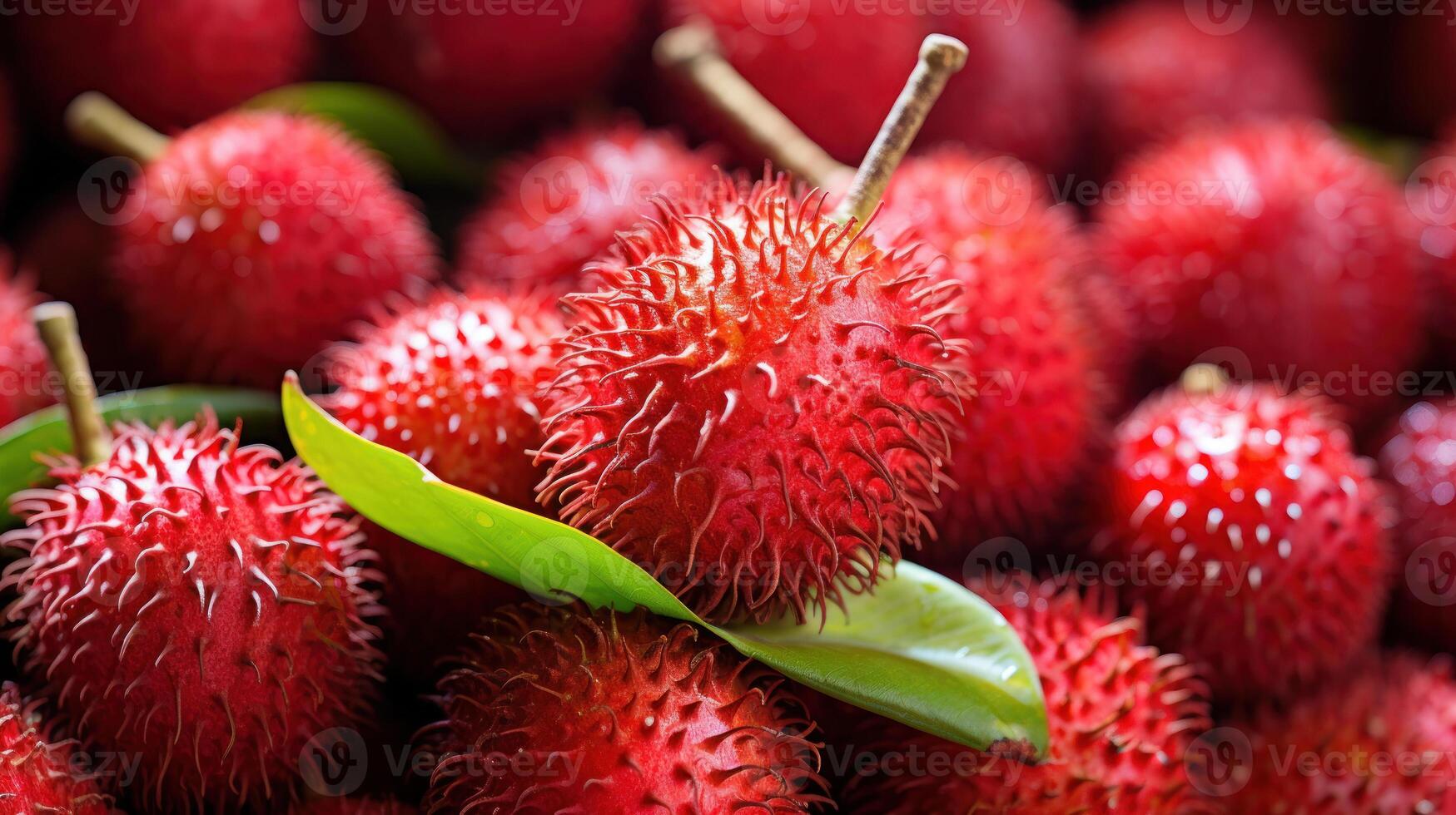 AI generated Sweet exotic fruit of Asia photo