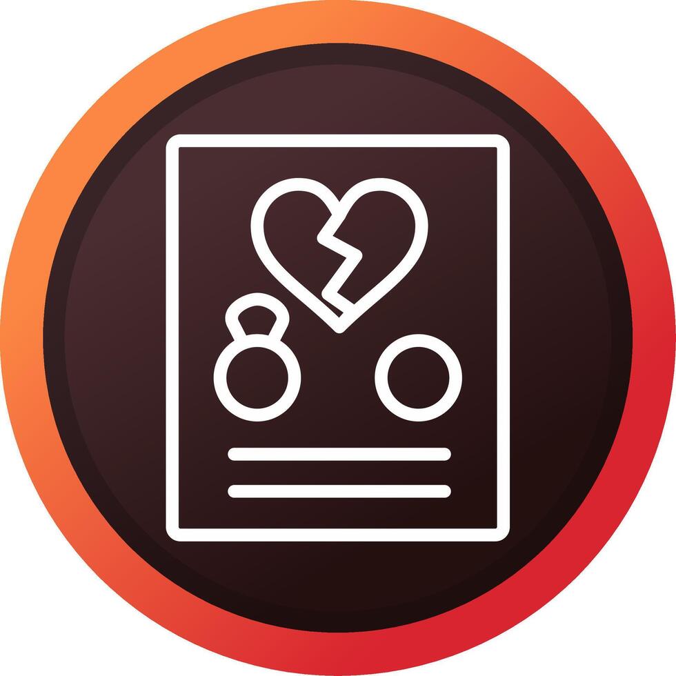Divorce Creative Icon Design vector
