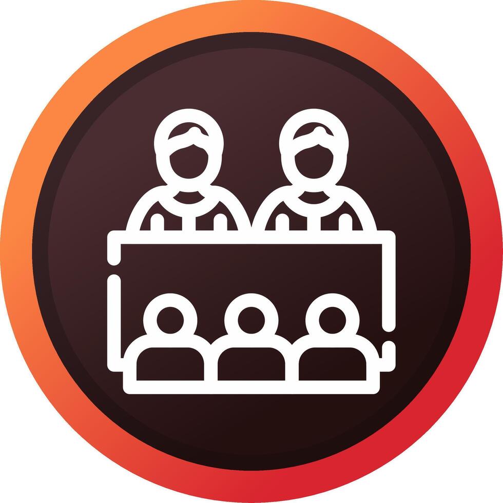 Company Meeting Creative Icon Design vector