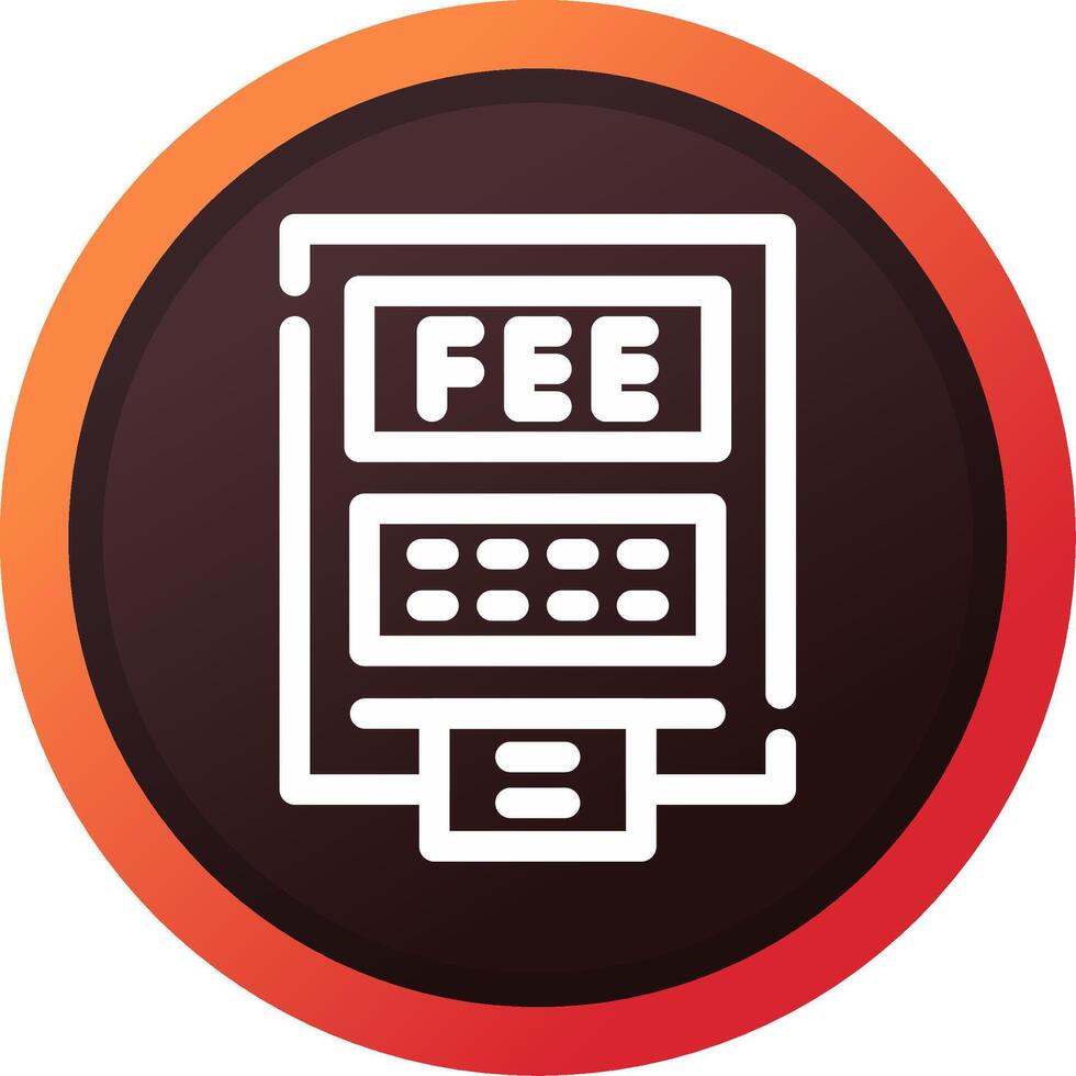 ATM Fees Creative Icon Design vector