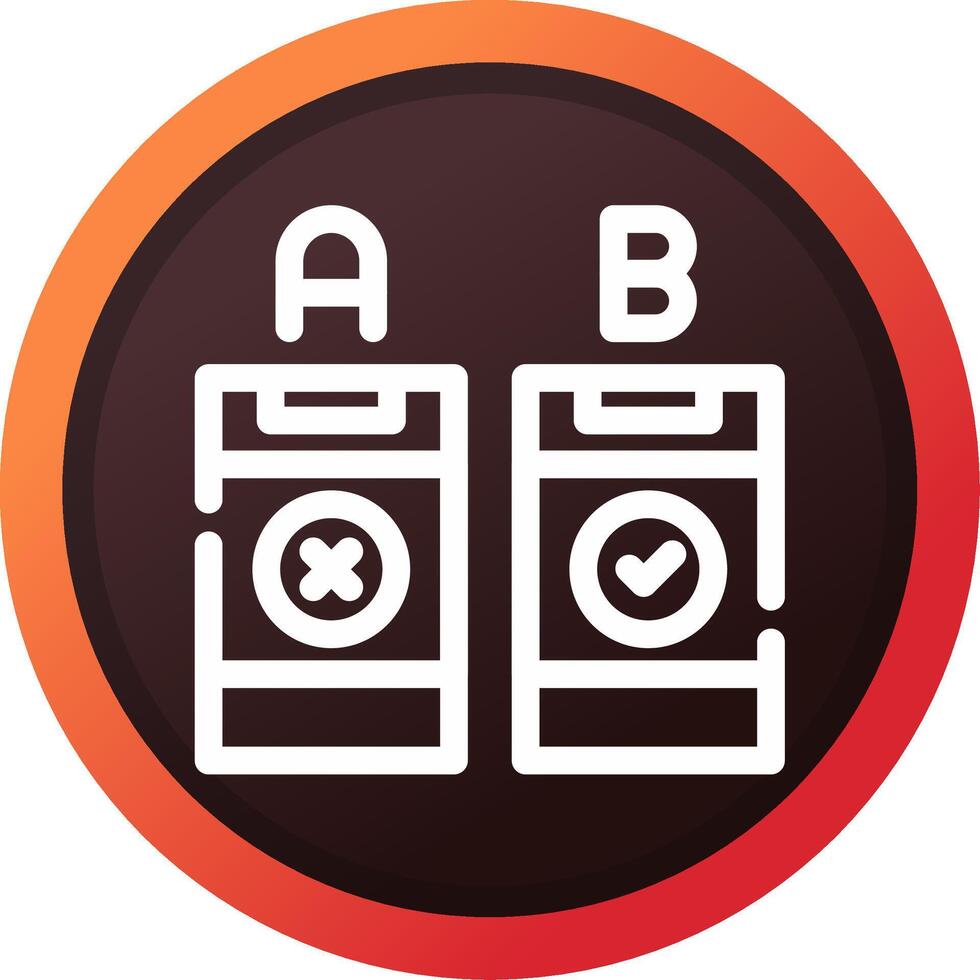 AB Testing Creative Icon Design vector