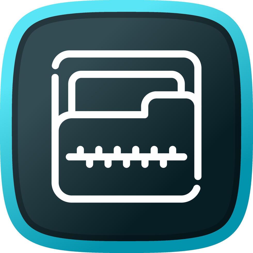 Zip Folder Creative Icon Design vector