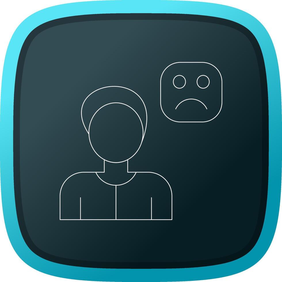 Sad Creative Icon Design vector