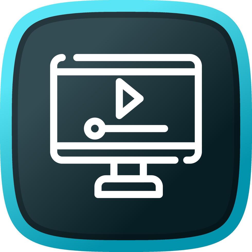 Video Player Creative Icon Design vector