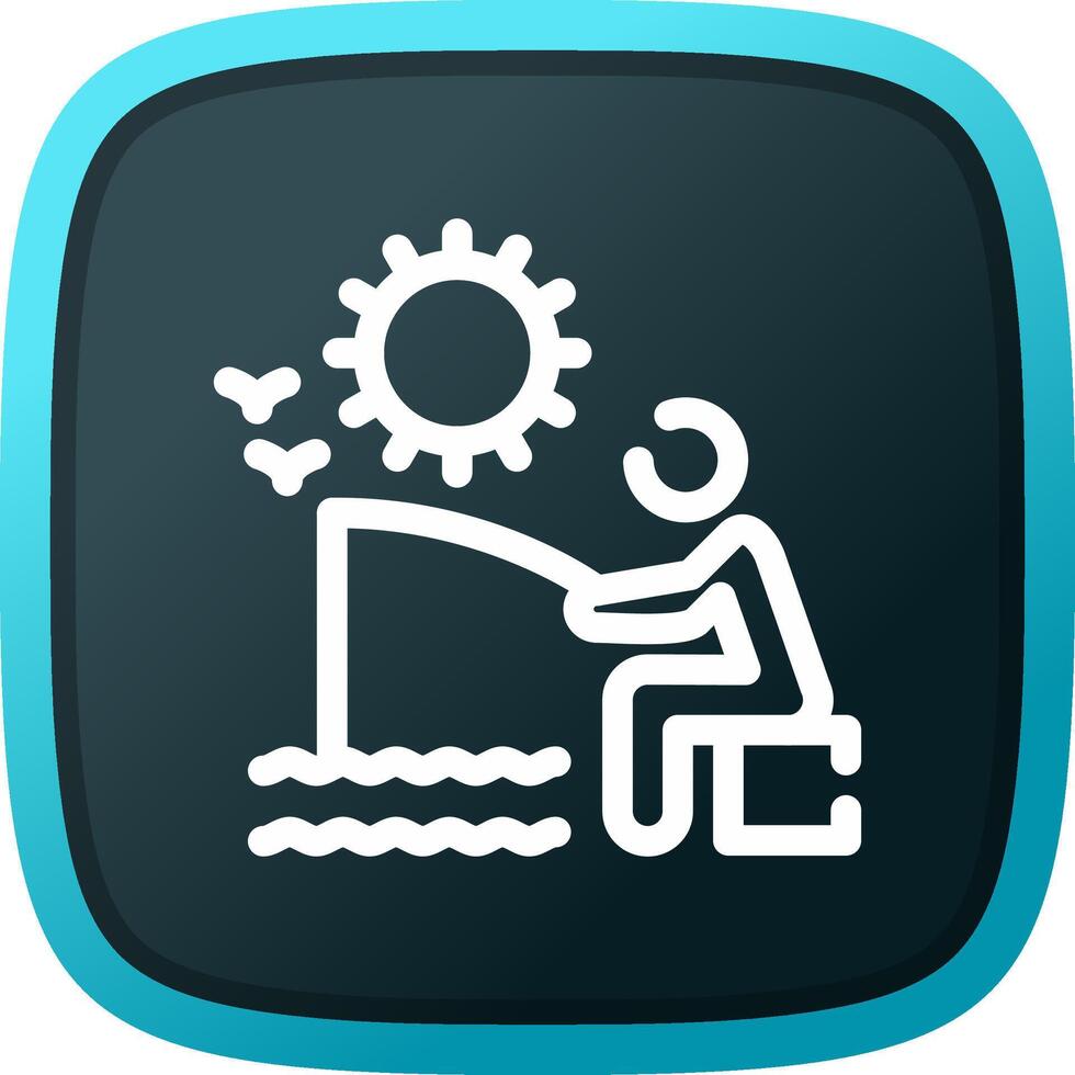 Summer Fishing Creative Icon Design vector