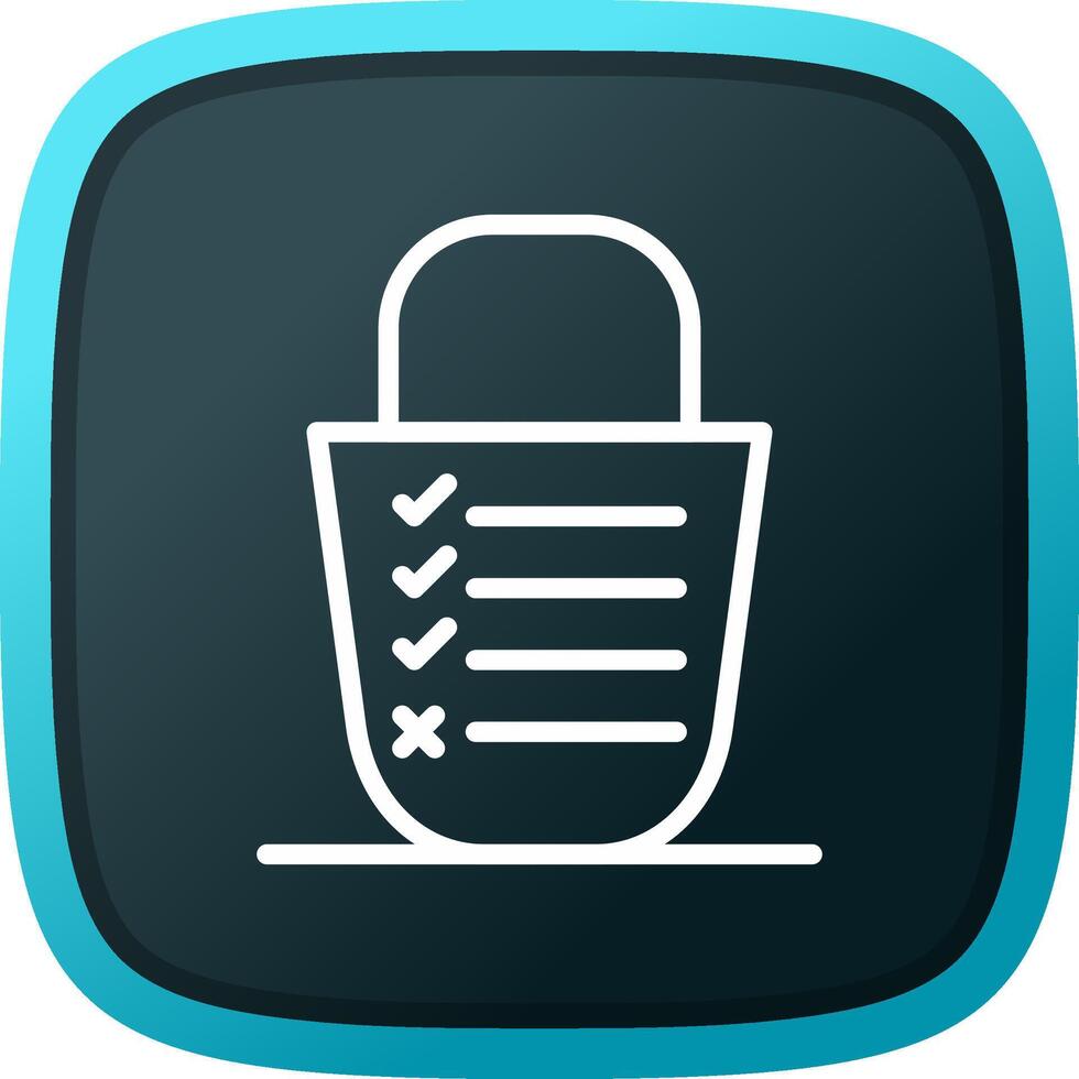 Bucket List Creative Icon Design vector
