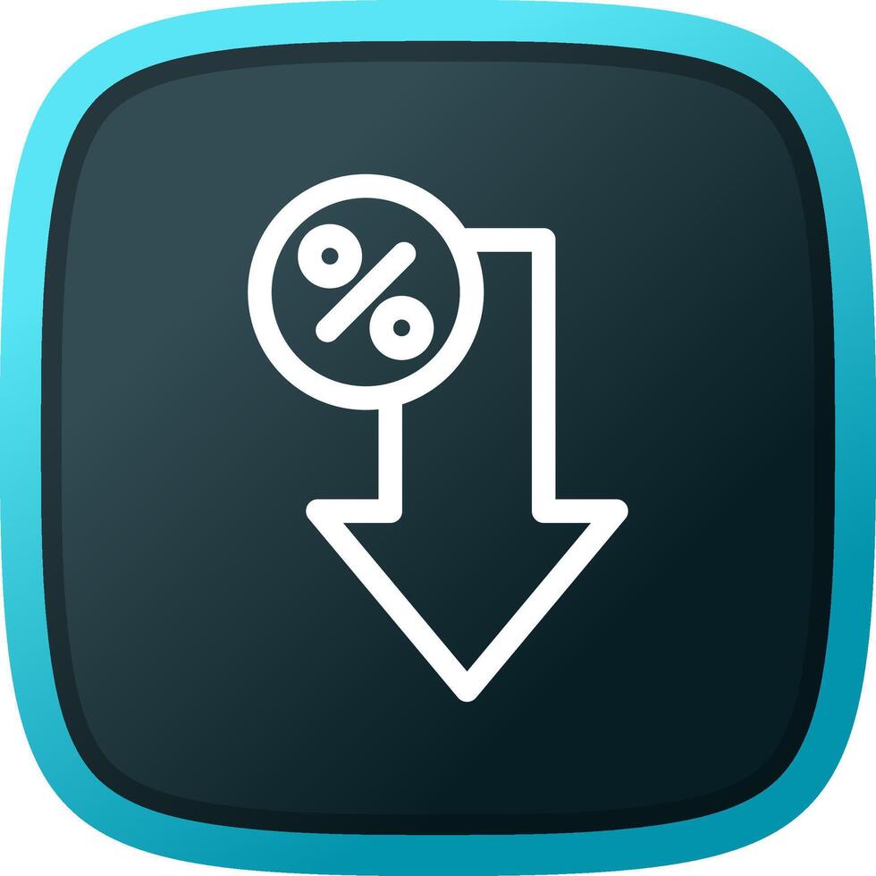 Decrease Creative Icon Design vector