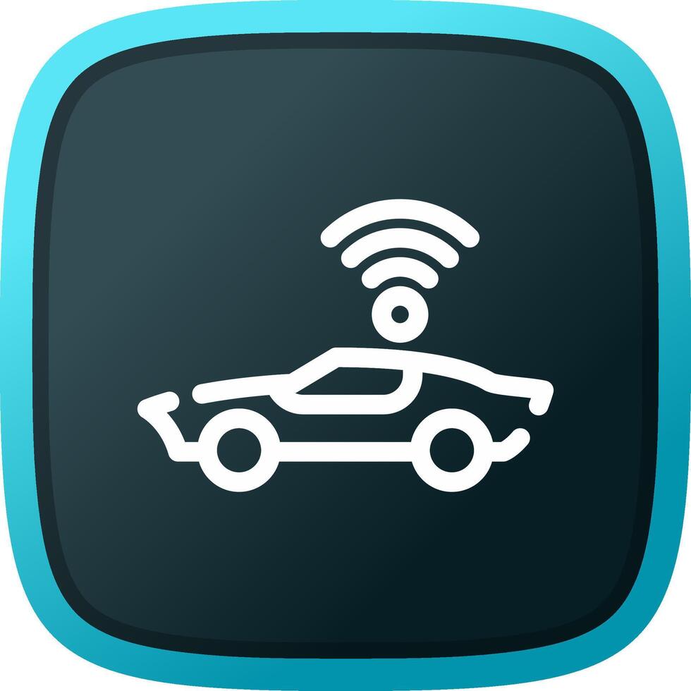 Self Driving Vehicle Creative Icon Design vector