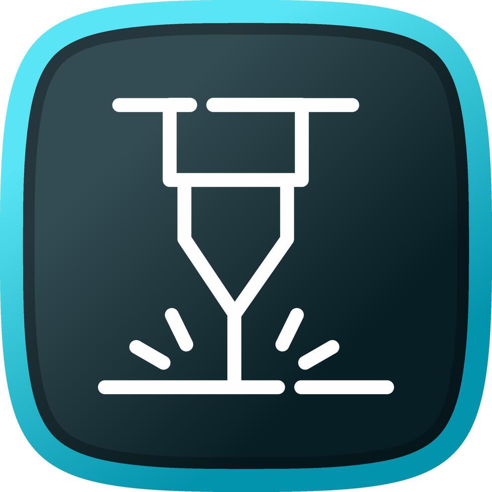 Water Cutting Machine Creative Icon Design vector