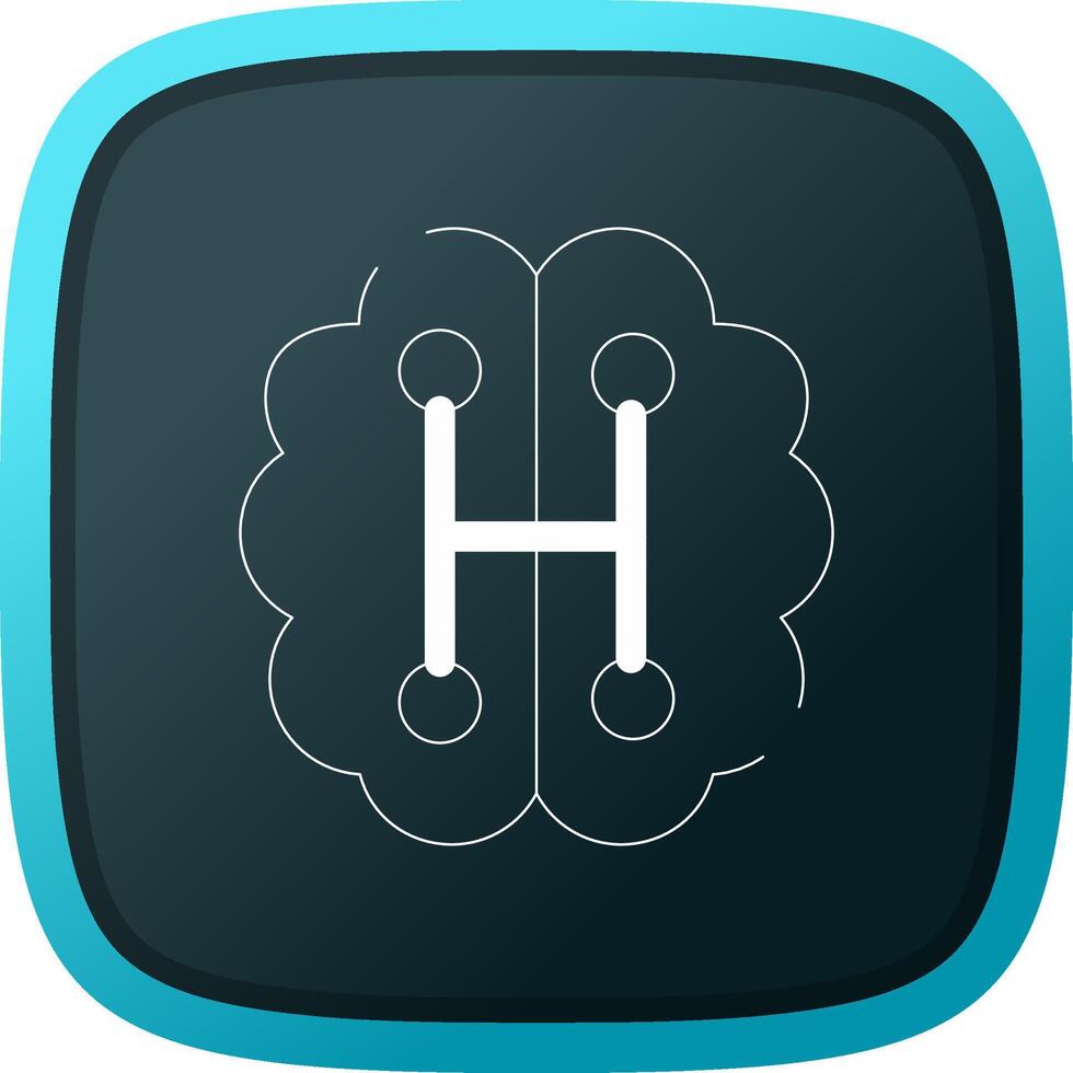 Humanoid Robot Creative Icon Design vector