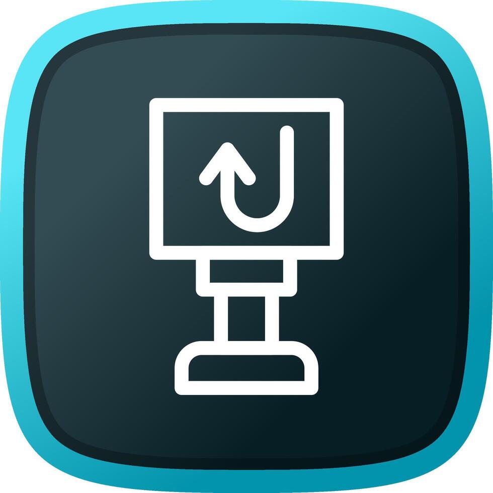 U Turn Creative Icon Design vector