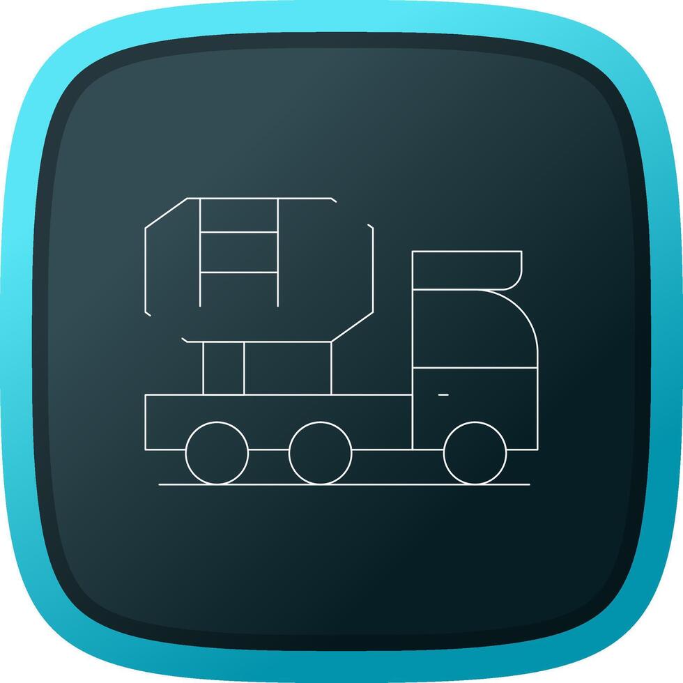 Mixer Truck Creative Icon Design vector