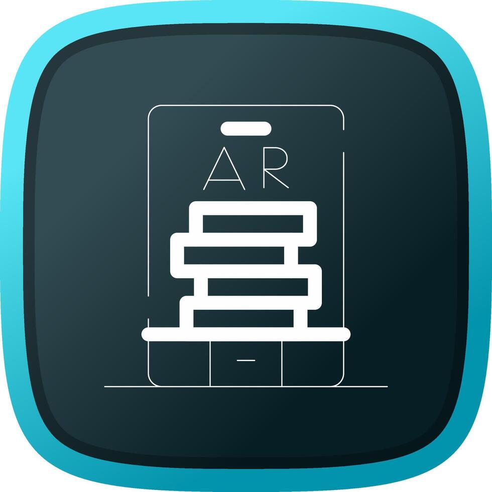 Ar Tumbling Blocks Creative Icon Design vector