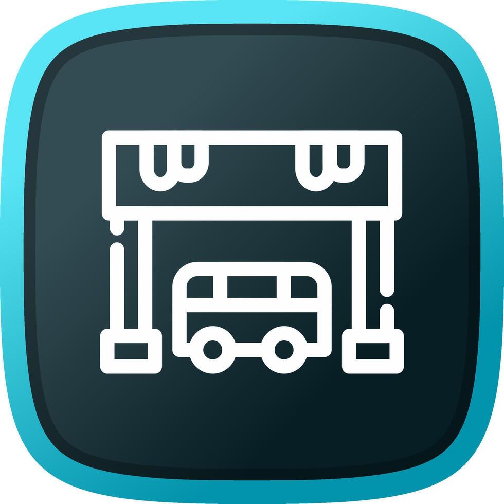 Bus Stop Creative Icon Design vector