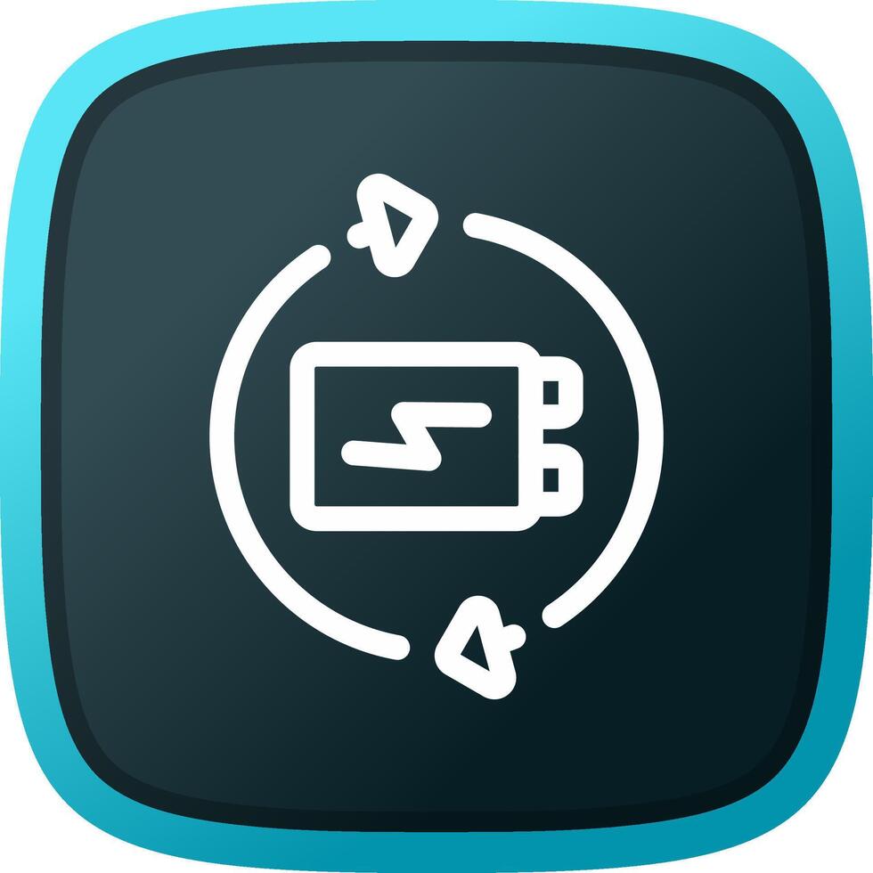 Battery Recycling Creative Icon Design vector