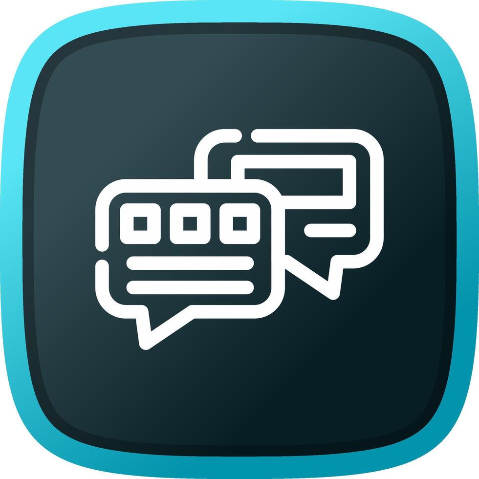 Chat Bubble Creative Icon Design vector