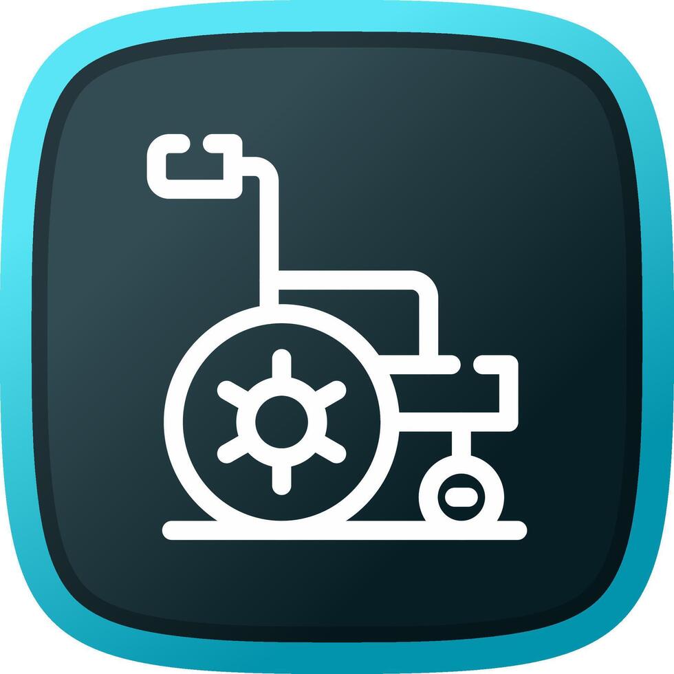 Wheelchair Creative Icon Design vector