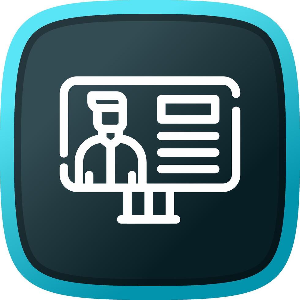 Online Lecture Creative Icon Design vector
