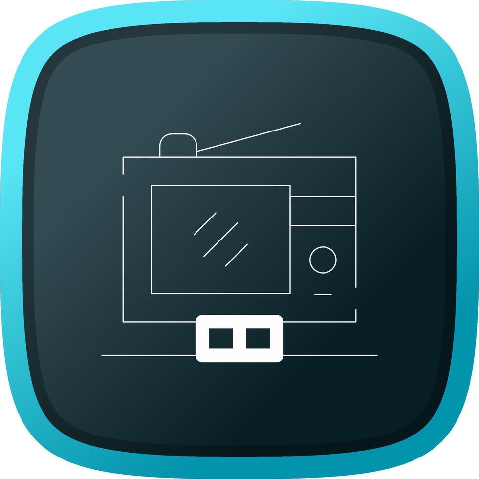 Digital Television Creative Icon Design vector