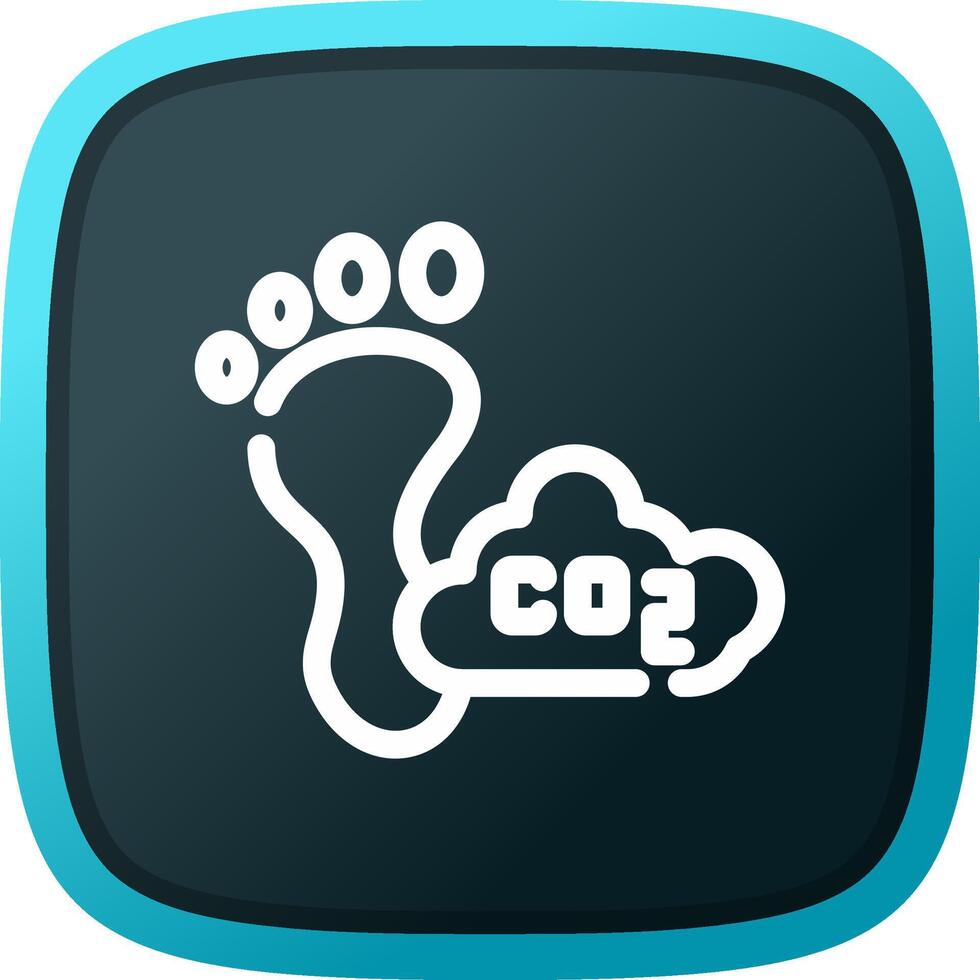 Carbon Footprint Creative Icon Design vector