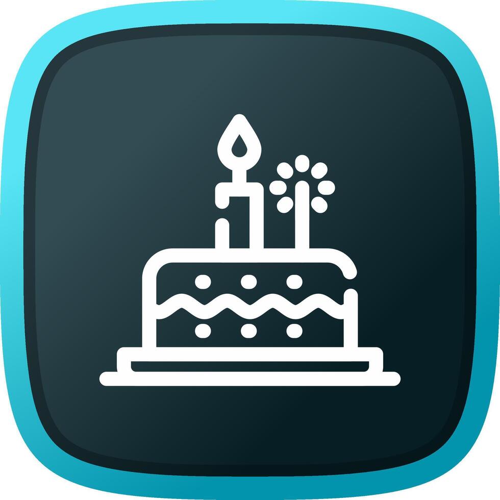 Birthday Cake Creative Icon Design vector