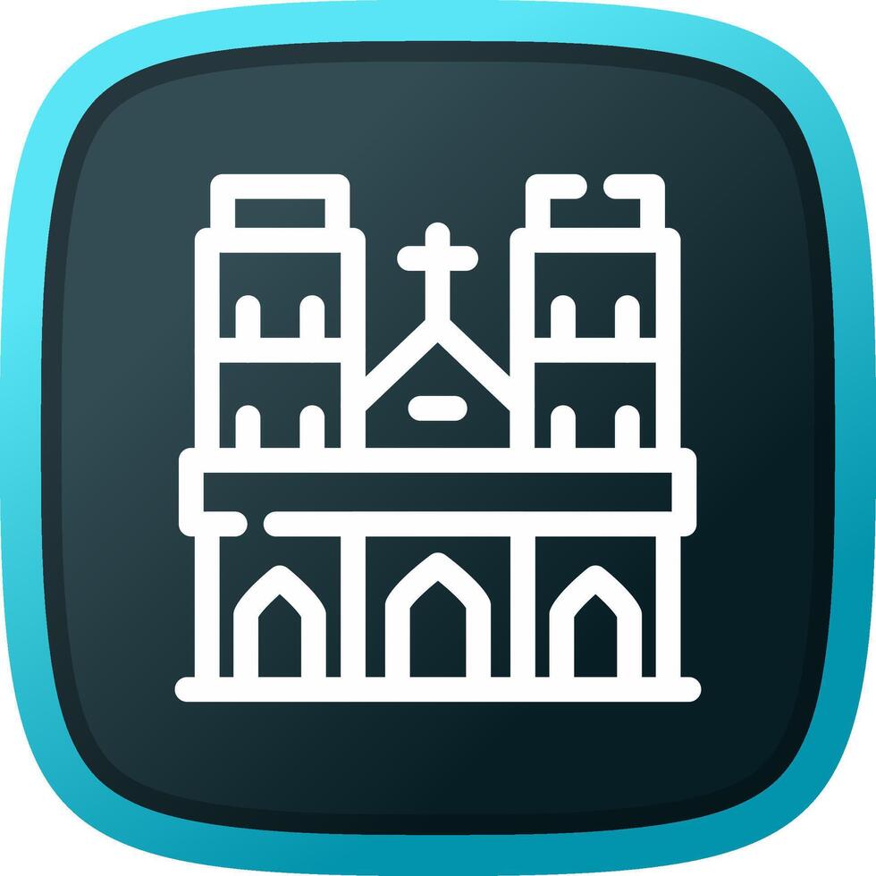 Notre Dame Creative Icon Design vector