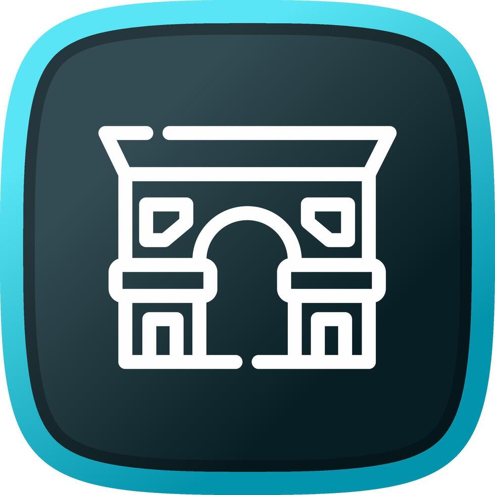 Arc De Triomphe Creative Icon Design vector