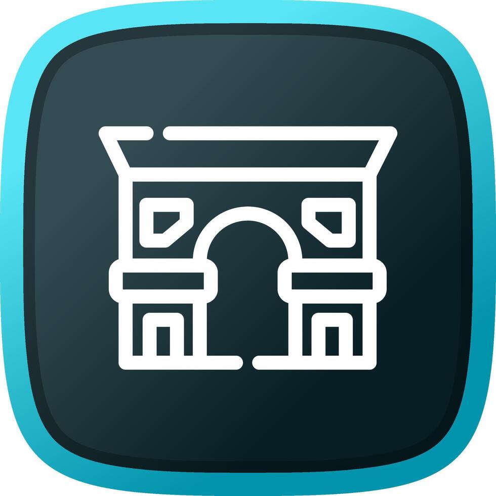 diseño de icono creativo de arc de triomphe vector