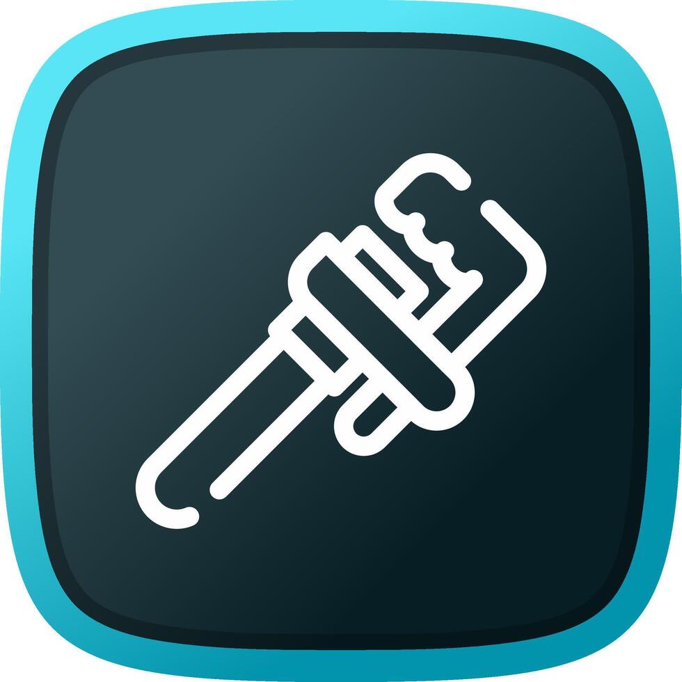 Pipe Wrench Creative Icon Design vector