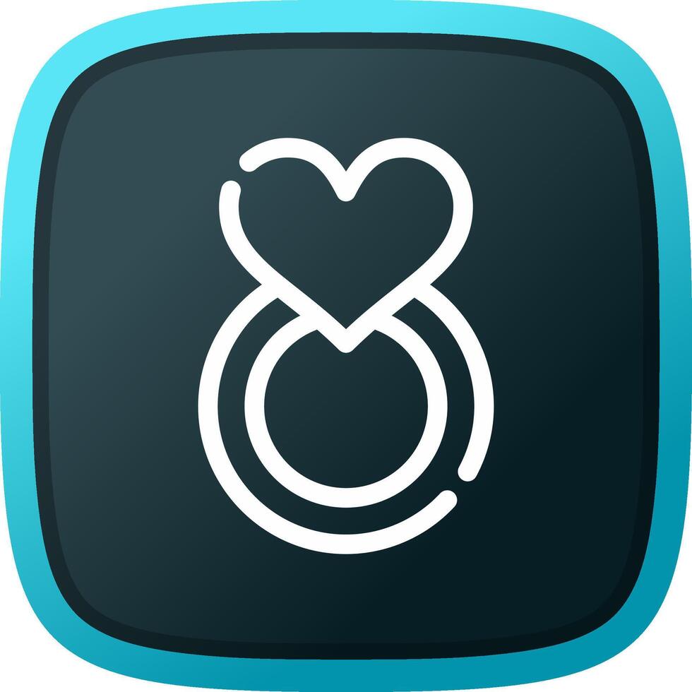 Engagement Ring Creative Icon Design vector