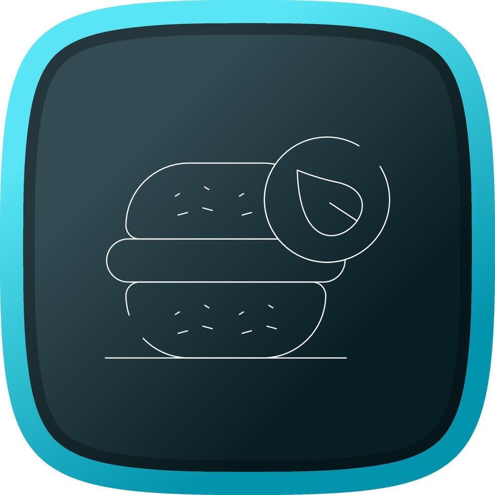 Vegan Burger Creative Icon Design vector
