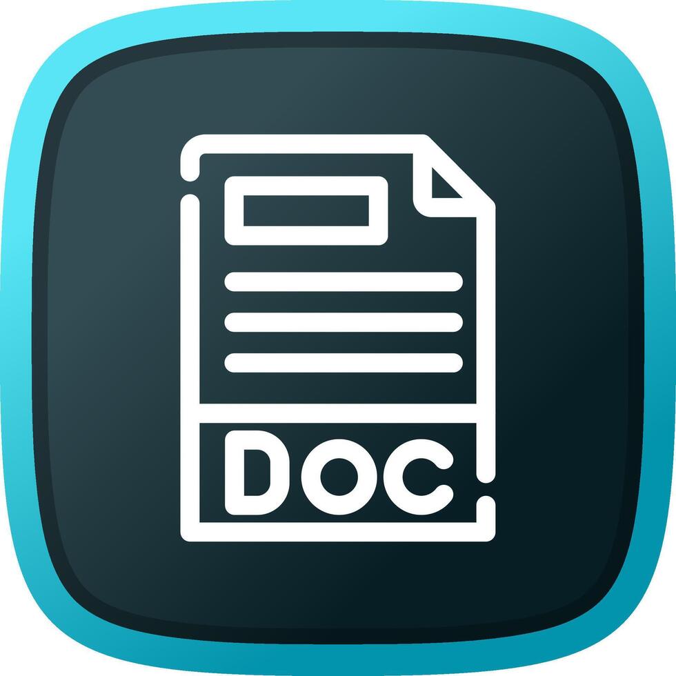 Doc File Format Creative Icon Design vector