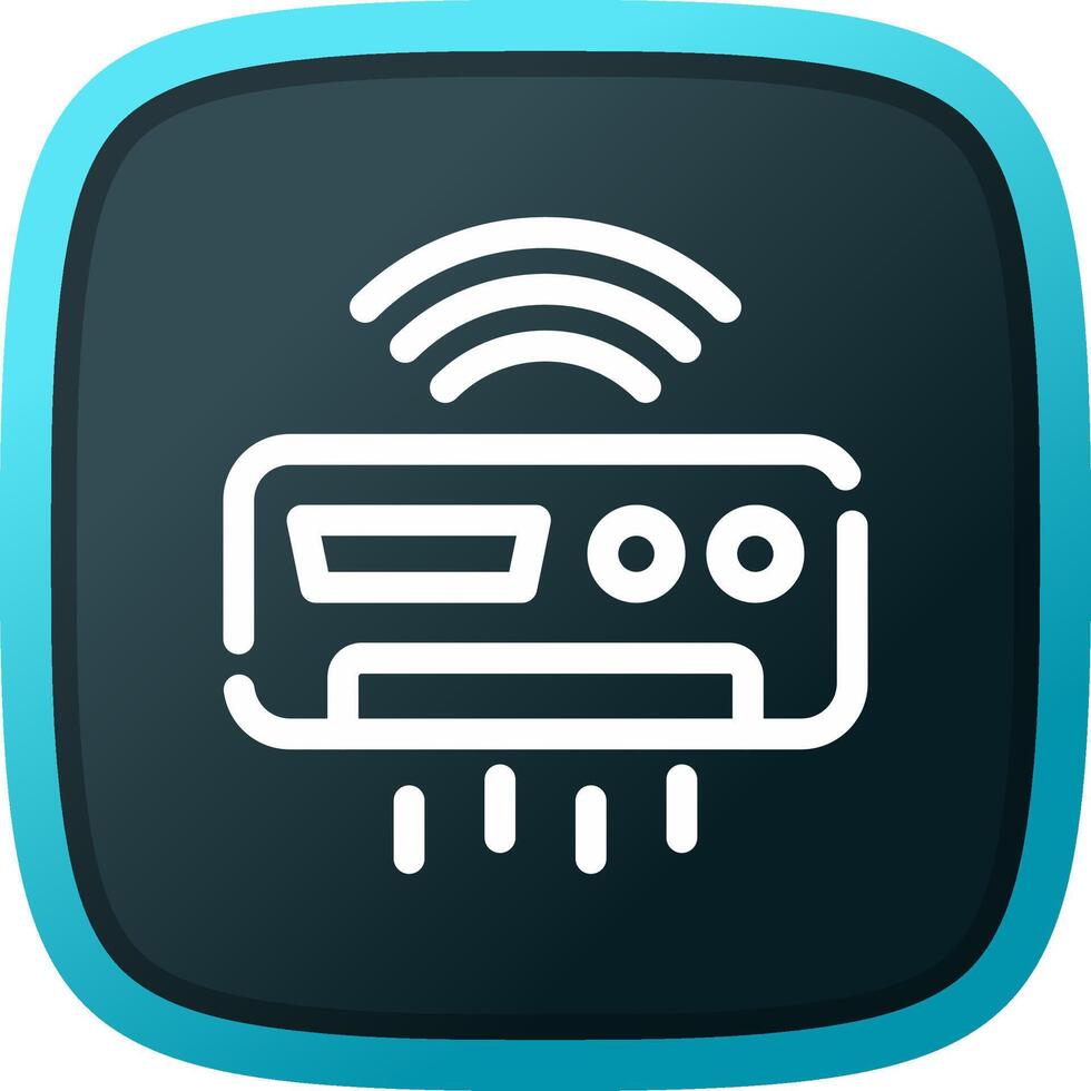 Smart Air Conditioner Creative Icon Design vector