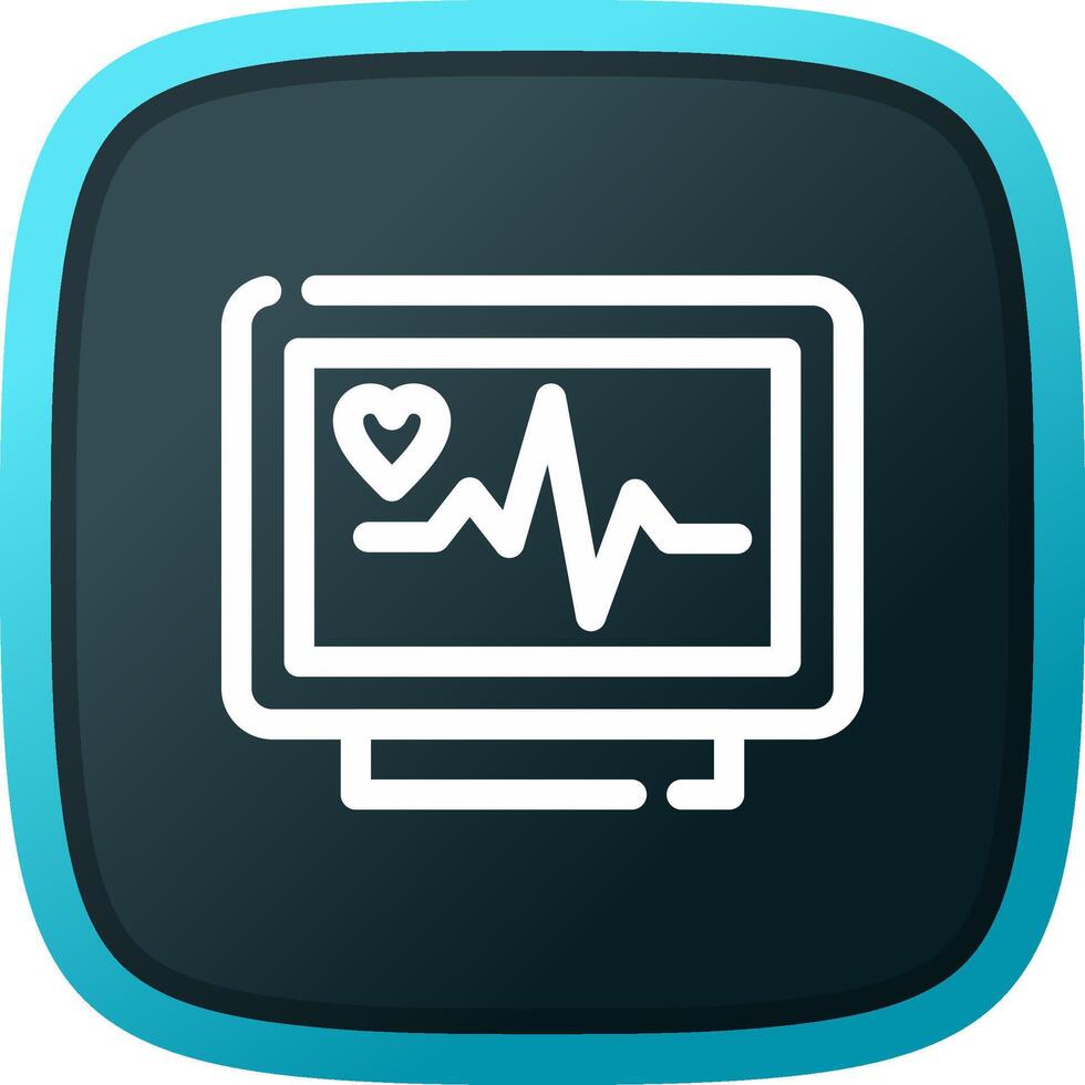 diseño de icono creativo de monitor de ecg vector