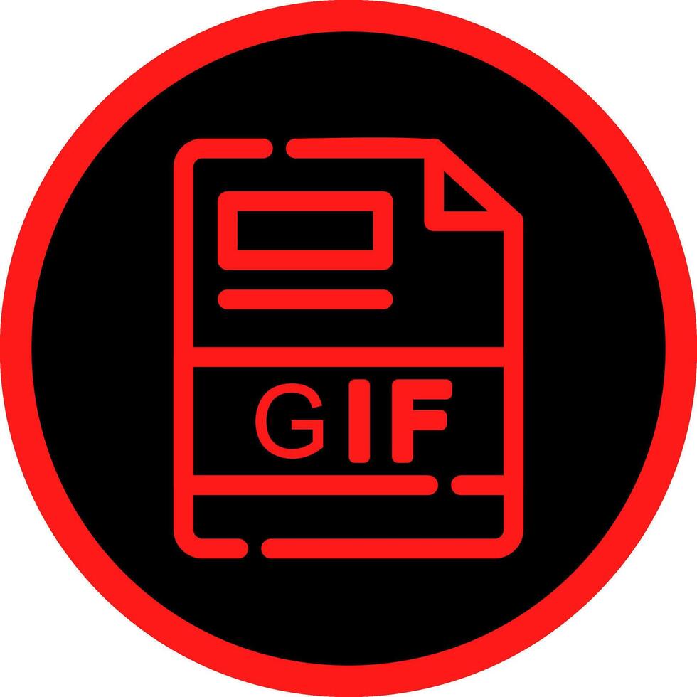 GIF Creative Icon Design vector