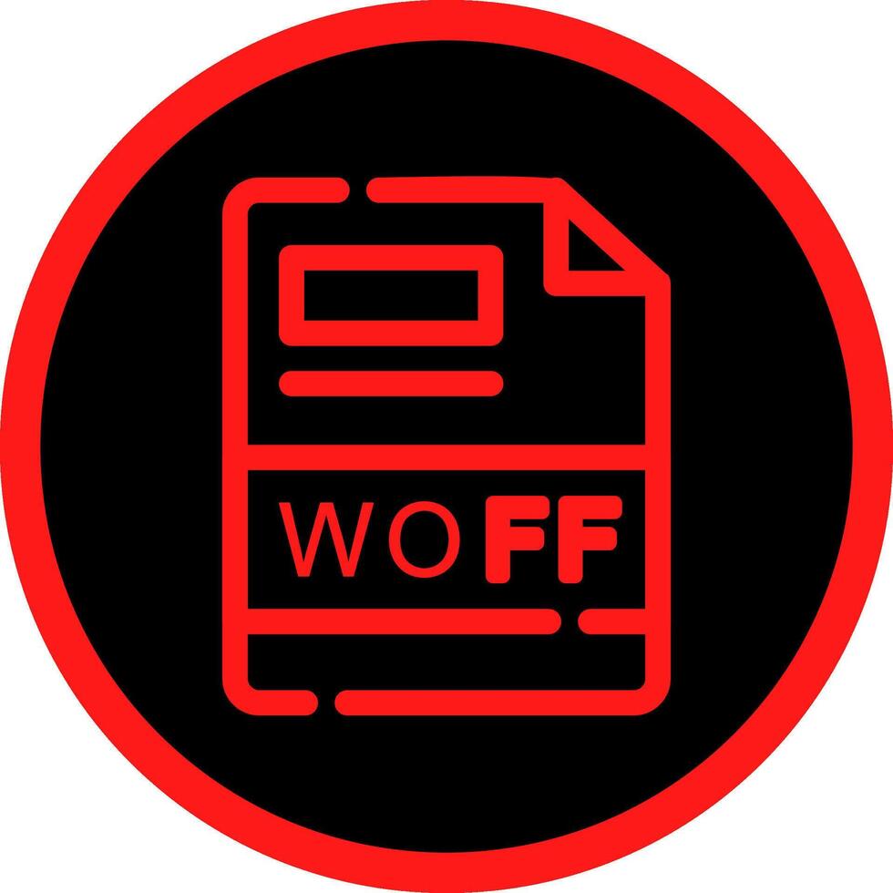 WOFF Creative Icon Design vector