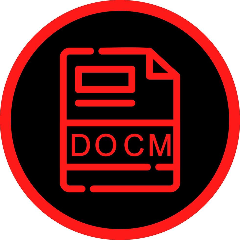 DOCM Creative Icon Design vector