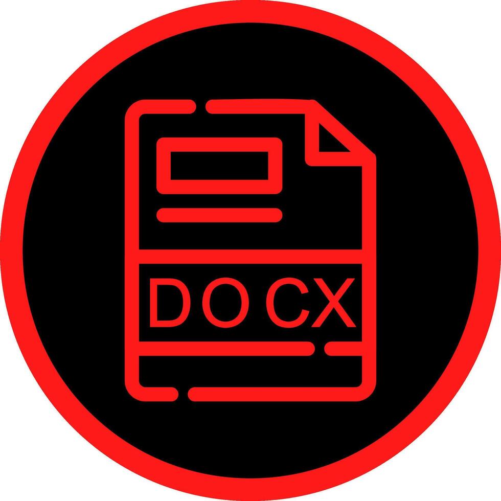 DOCX Creative Icon Design vector