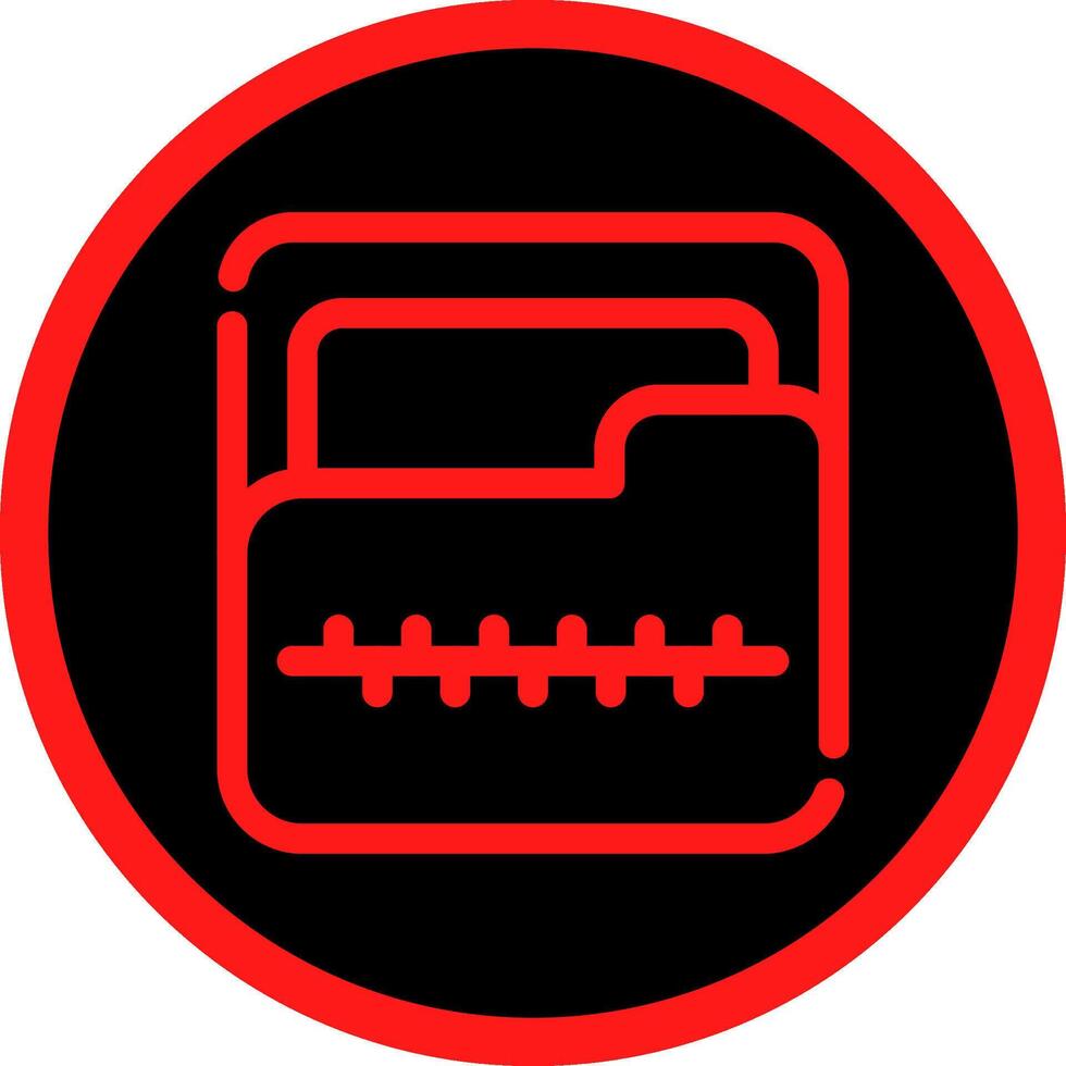 Zip Folder Creative Icon Design vector