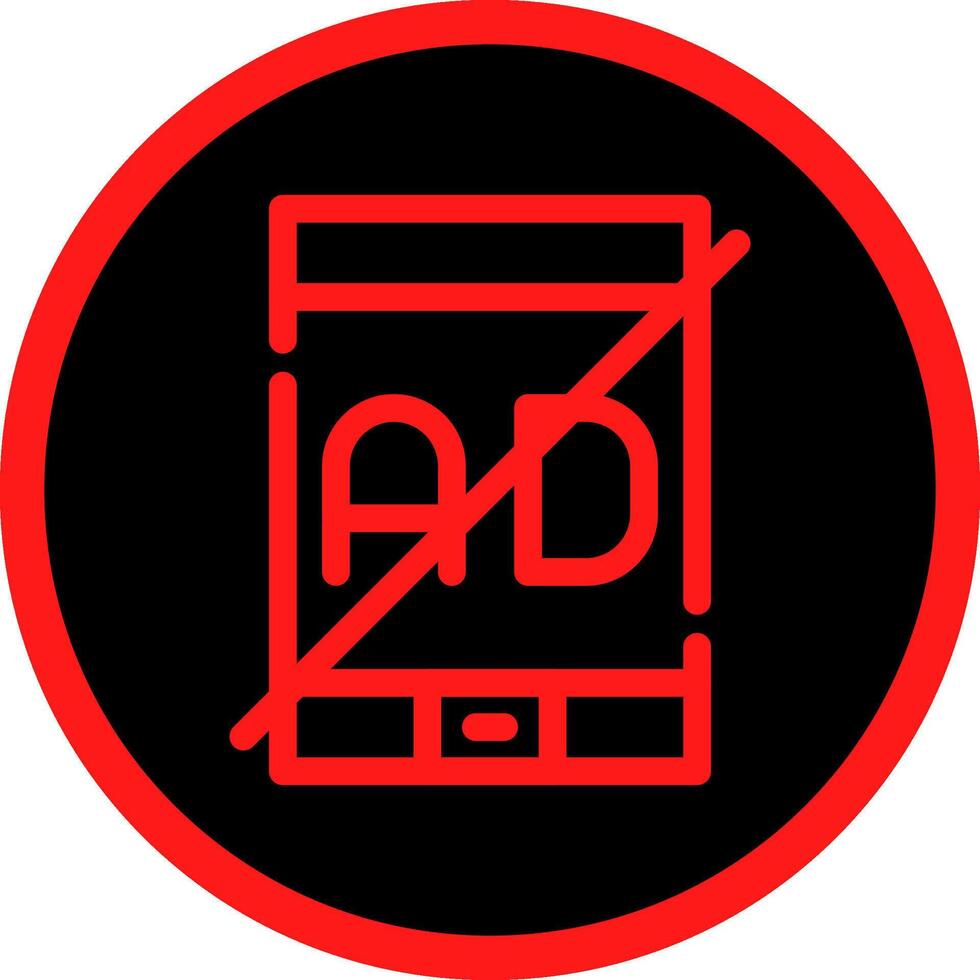 No Ad Creative Icon Design vector