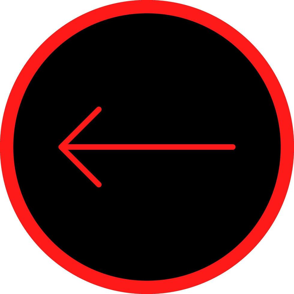 Left Arrow Creative Icon Design vector