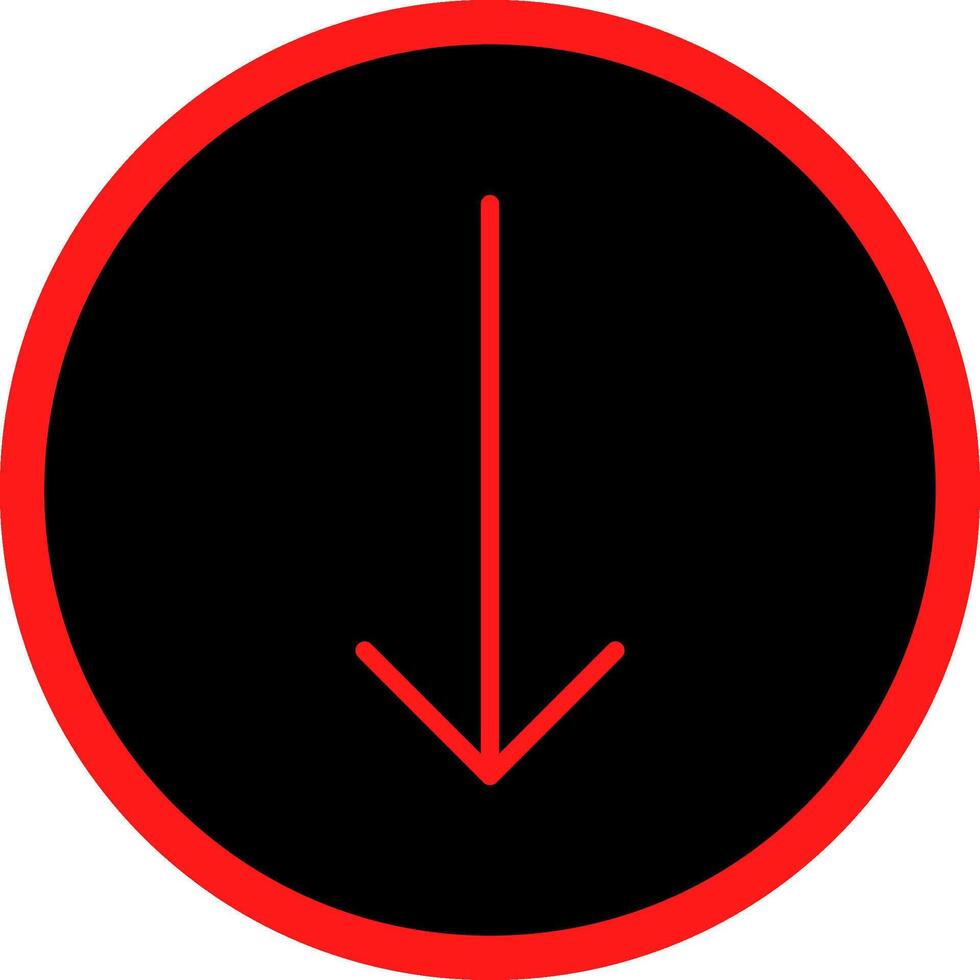 Down Arrow Creative Icon Design vector