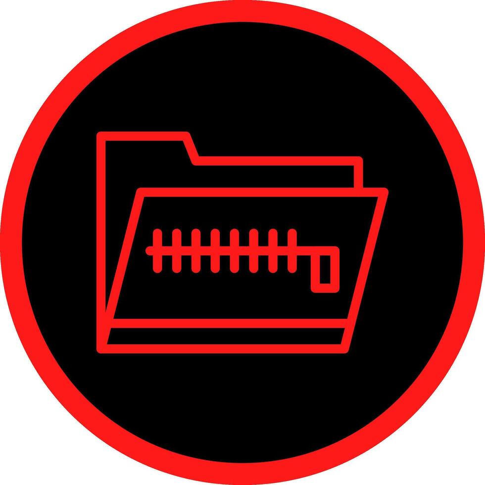 Zip Folder Creative Icon Design vector
