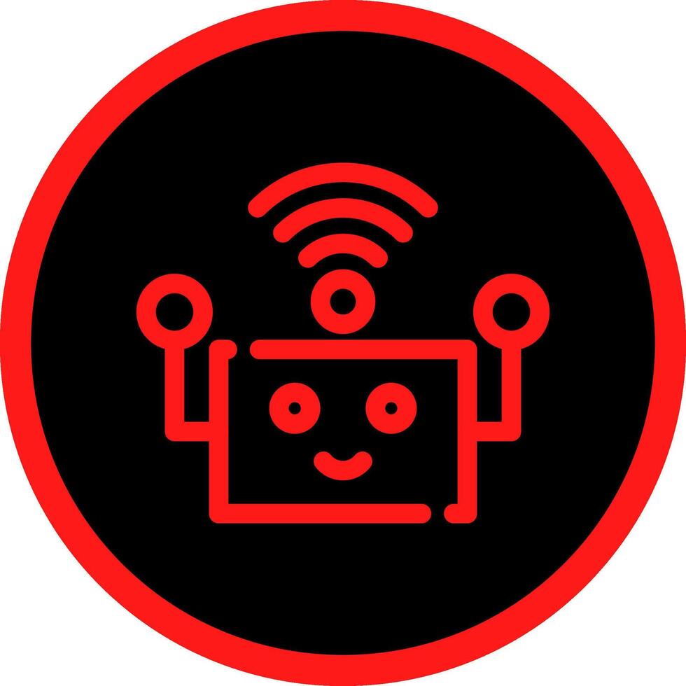 Robot Assistant Creative Icon Design vector