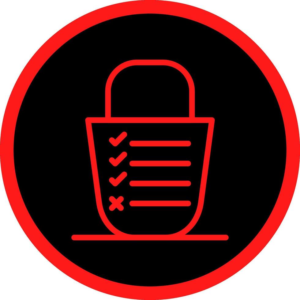 Bucket List Creative Icon Design vector